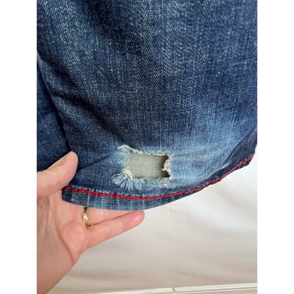 Ranch Royalty Women's 13 Blue Embroidered Rhinestone Embellished Denim Jeans - Picture 10 of 12